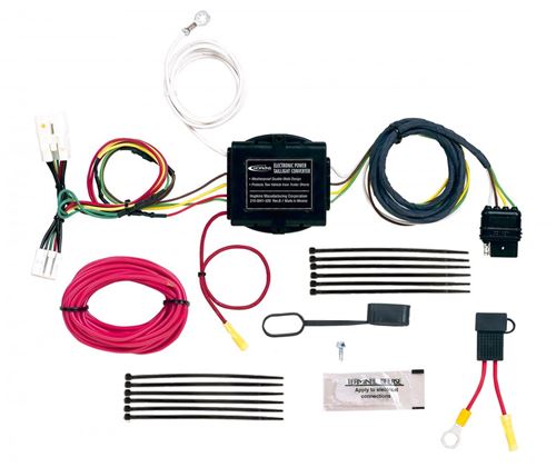 Hopkins Plug-In Simple Vehicle Wiring Harness with 4-Pole Flat Trailer ...