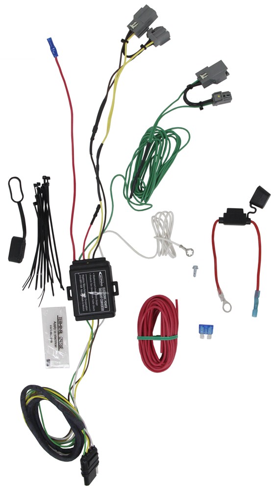 Hopkins Plug-In Simple Vehicle Wiring Harness with 4-Pole Flat Trailer ...