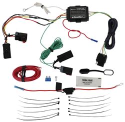Hopkins Plug-In Simple Vehicle Wiring Harness with 4-Pole Flat Trailer Connector                    