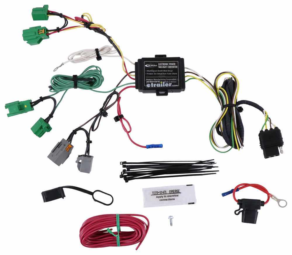 Hopkins Plug-In Simple Vehicle Wiring Harness with 4-Pole Flat Trailer