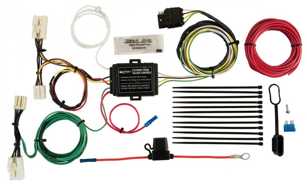 Hopkins Plug-In Simple Vehicle Wiring Harness with 4-Pole Flat Trailer