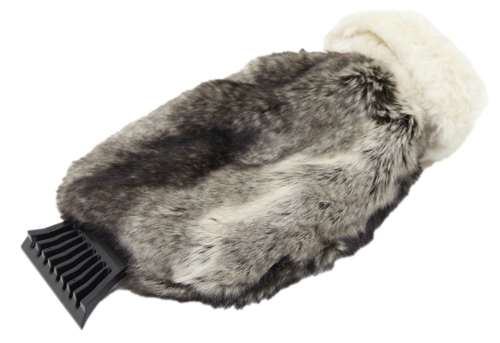 Hopkins Ice Scraper with Faux Rabbit Fur Mitt Hopkins Winter Weather  Supplies HM13929