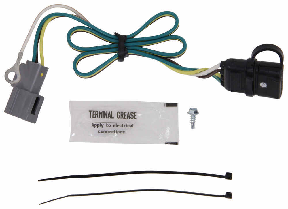 Hopkins Plug-In Simple Vehicle Wiring Harness with 4-Pole Flat Trailer ...