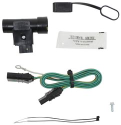 Hopkins Plug-In Simple Vehicle Wiring Harness with 4-Pole Flat Trailer Connector