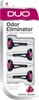 air vent clip duo freshener and odor eliminator sticks - fresh berry qty 4