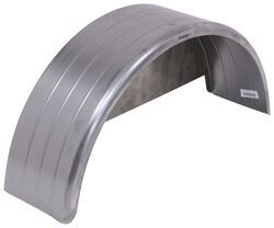 Single Axle Trailer Fender w/ Backing Plate - Ribbed Steel - 14" to 15" Wheels - Qty 1 - HP29FR