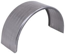 Single Axle Trailer Fender for Enclosed Trailer - Ribbed Steel - 15" to 16" Wheels - Qty 1 - HP46FR