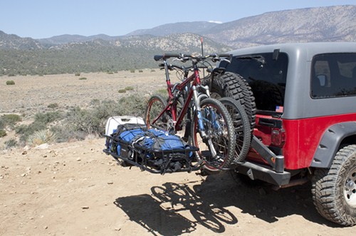 trailer hitch cargo carrier bike rack combo