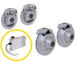 Hydrastar Disc Brake Kit w/ Actuator for Tandem Axle Trailers - 13" Hub/Rotor - 8 on 6-1/2 - 7K - HSE7K-T1