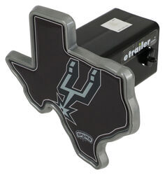 San Antonio Spurs 2" NBA Trailer Hitch Receiver Cover - Texas Shape - Zinc