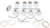 hydrastar trailer brakes disc hub and rotor brake kit w/ actuator for tandem axle trailers - 12 inch 6 on 5-1/2 6k