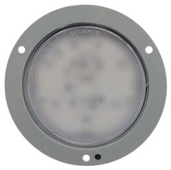 Opti-Brite 12V LED RV Dome Light - Single - Recessed - 5-1/2" Diameter - Silver Housing - ILL29CFB