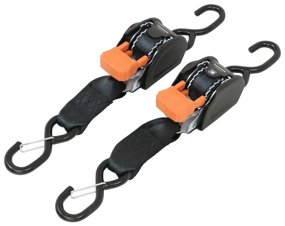 CargoBuckle F14060 Ratchet Strap Tie-Down with Double J-Hooks and Keeper 