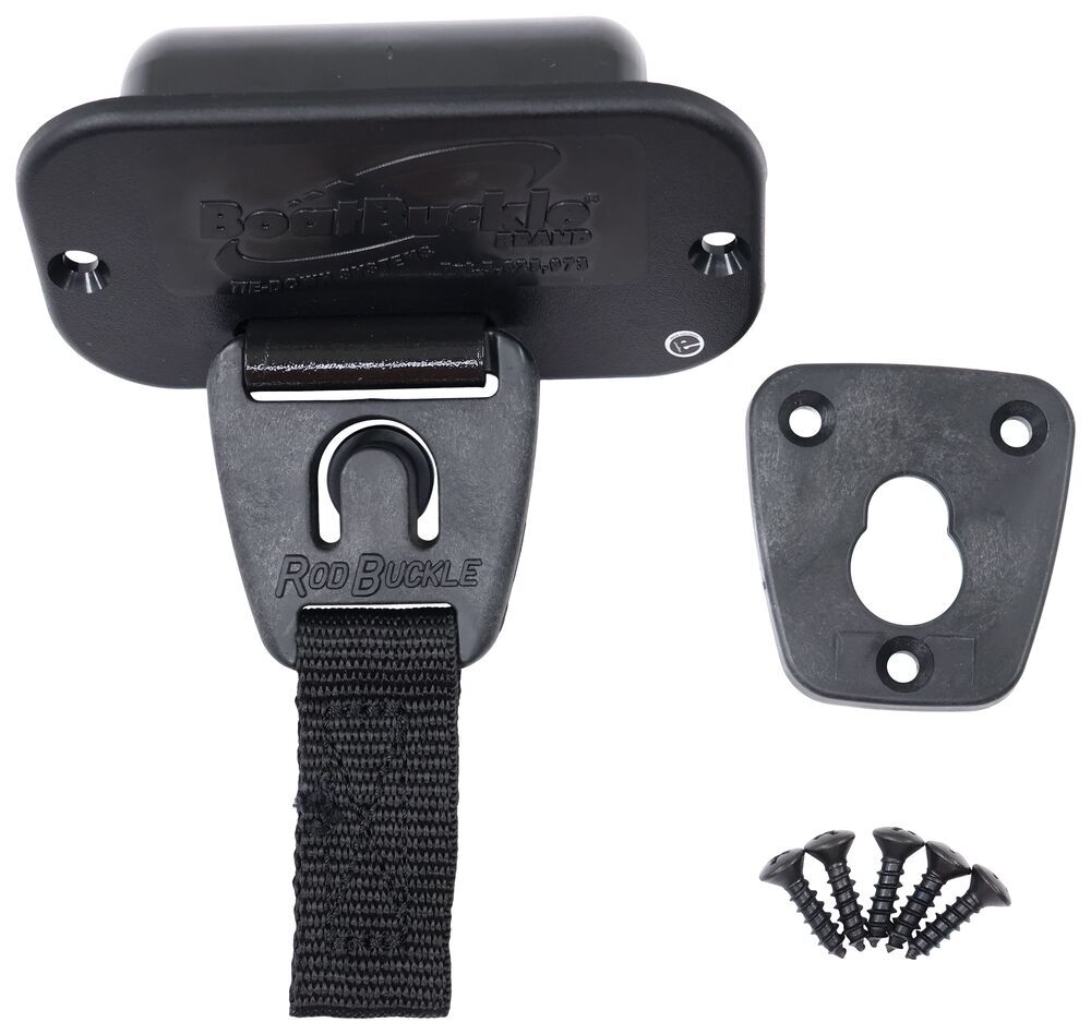 RodBuckle Retractable Fishing Rod Tie-Down Strap - 2 x 24 - Deck/Gunwale  Mount BoatBuckle Fishing Rod Holders IMF14200