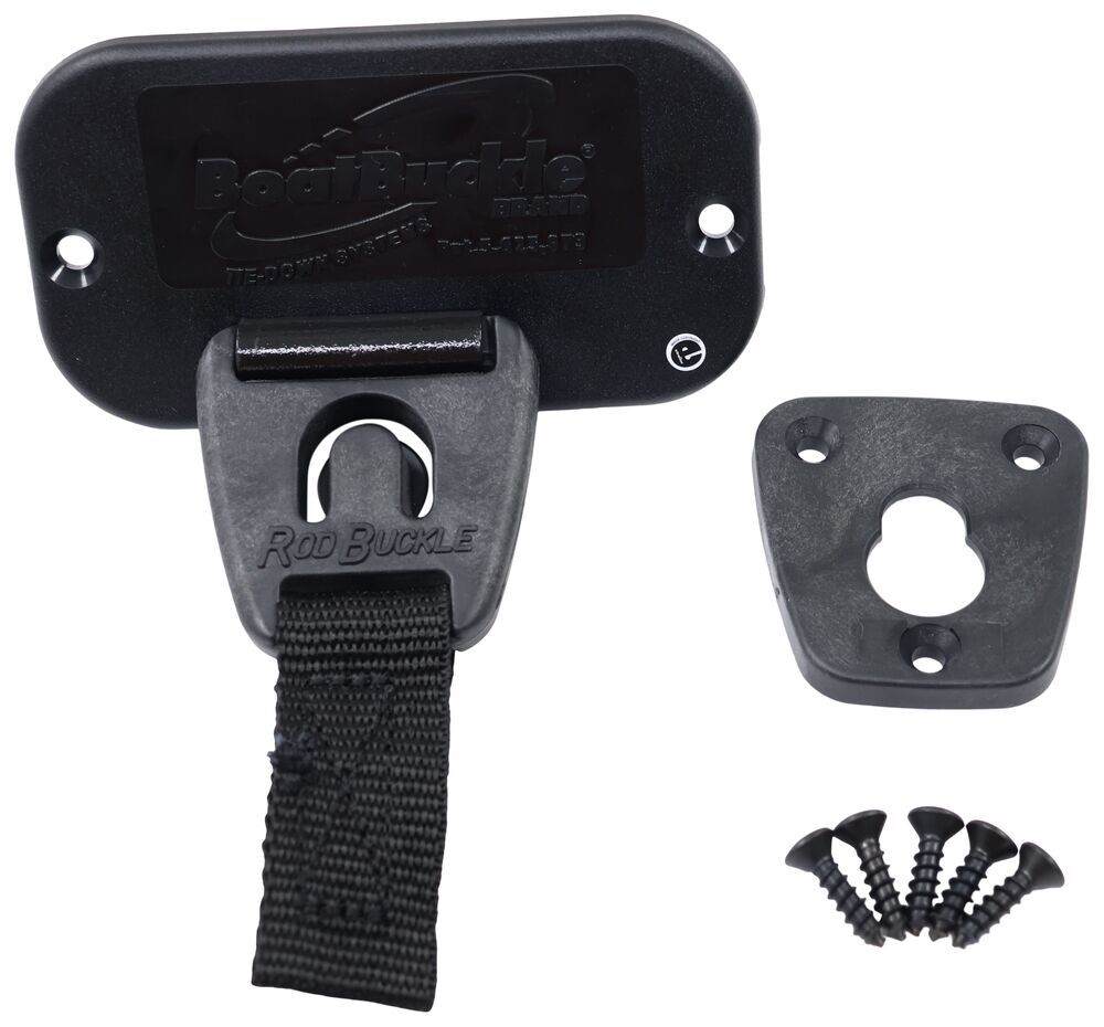 RodBuckle Retractable Fishing Rod Tie-Down Strap - 2 x 24 - Deck/Gunwale  Mount BoatBuckle Fishing Rod Holders IMF14200