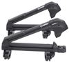 roof rack clamp-on inno gravity ski and snowboard carrier - clamp on locking 3 pairs of fat skis or 2 boards