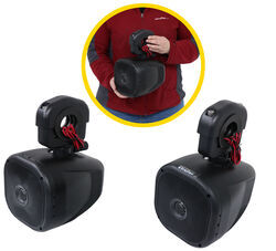 Jensen Heavy Duty Outdoor Speakers w/ Bluetooth Amplifier - Bar Mount - 100 Watts - Qty 2 - JEN43VR