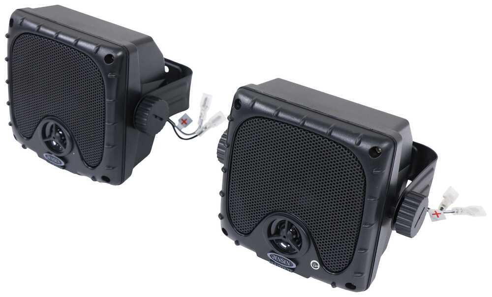 Jensen Heavy Duty Outdoor Mini Speakers - 5-1/8" Wide x 4-3/8" Tall - 30 Watts - Qty 2 - JEN53VR