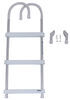 gunwale hook ladder 40 inch tall jif marine - 3 steps 250 lbs aluminum 7 hooks