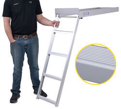 Jif Marine Underdeck Pontoon Ladder for Flat Decks - 4 Steps - 48" Tall - 300 lbs - Aluminum - JIF45FR