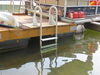 0  hinged dock ladder 4 inch deep jif marine - 3 steps 750 lbs aluminum step
