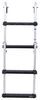 Jif Marine Folding Pontoon Ladder - 4 Steps - 44-1/2" Tall - 300 lbs - Aluminum Aluminum JIF98FR
