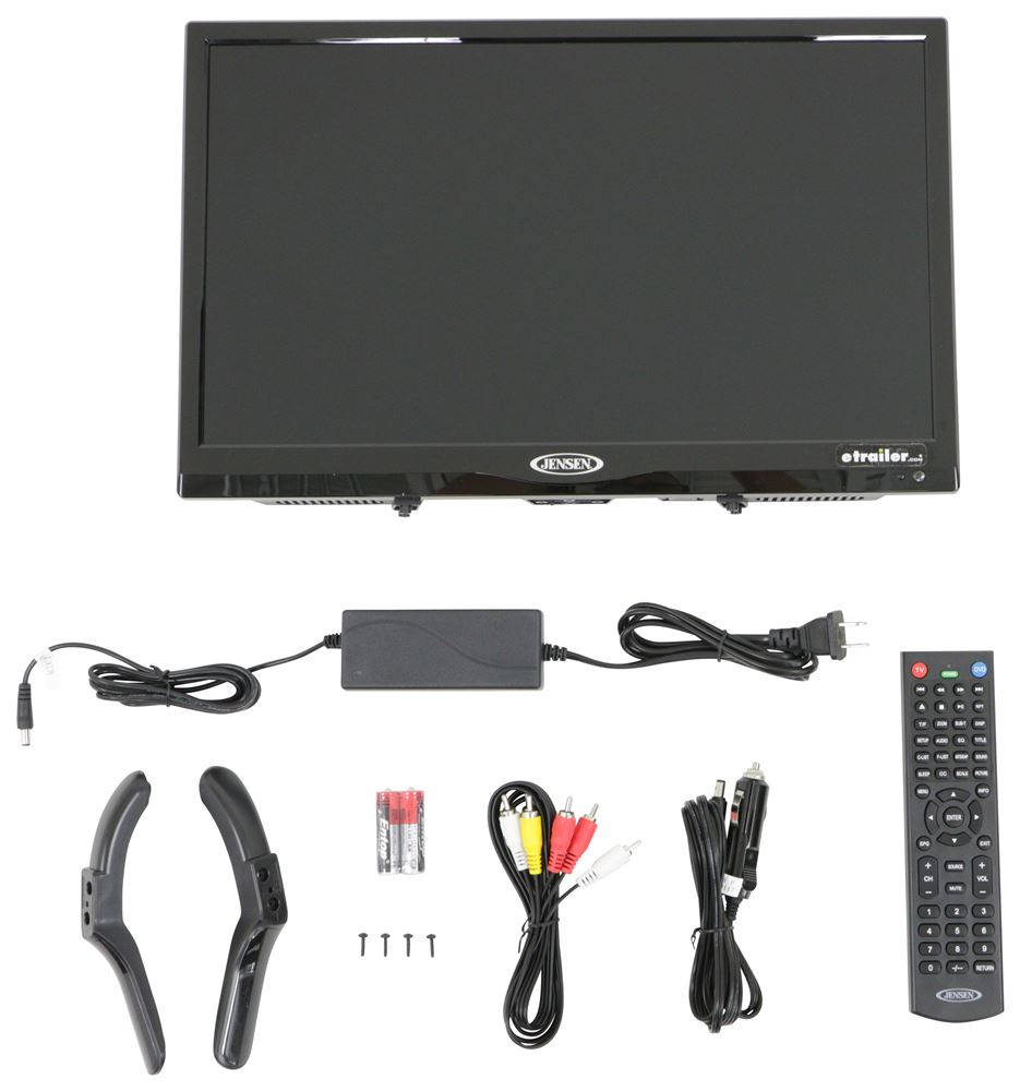 Jensen LED 12V RV TV with DVD Player and AC/DC Adapters - 720P - 1