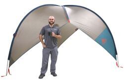 Kelty Sunshade - Movable Wall - 78 sq ft - Deep Teal and Brown