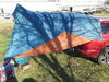 0  tailgate mount kelty waypoint car awning - 11' long x 13' 9 inch wide dark teal and orange