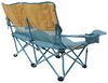 loveseats adjustable arm rests carry wrap with handles cup holders kelty mesh low loveseat camp chair - 13-1/2 inch tall seat light blue and brown