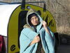 0  patterned solid color kelty hoodligan - blanket and hooded poncho 5' 11 inch long x wide
