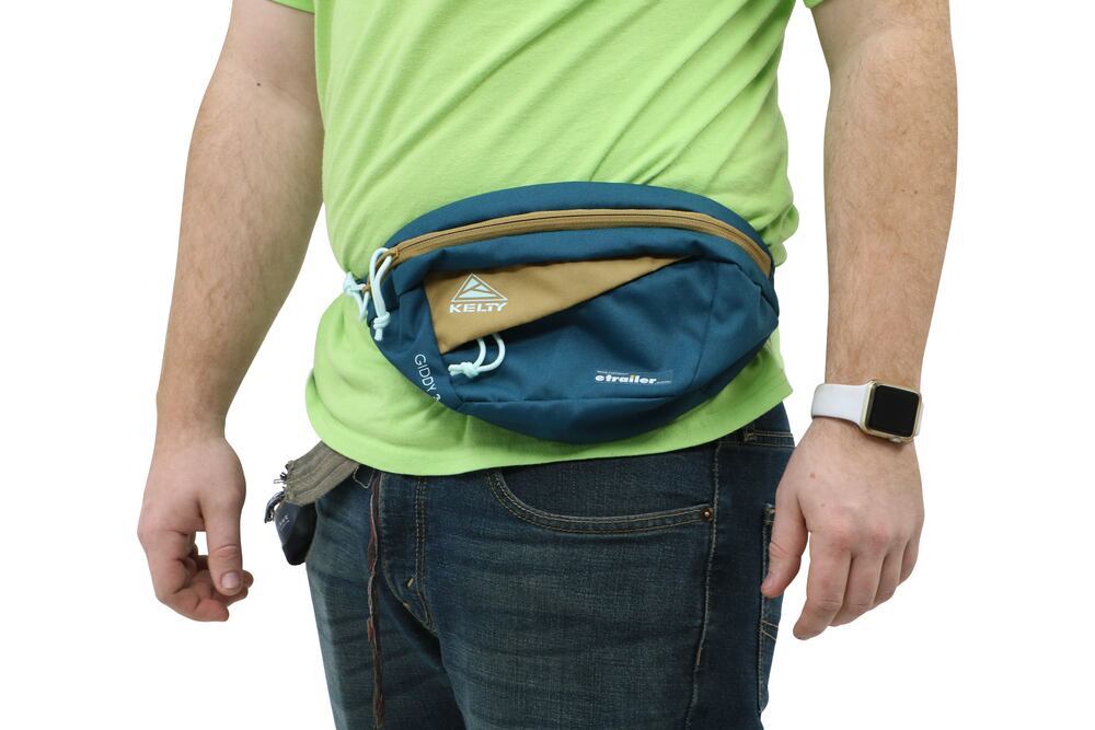 Kelty Giddy Fanny Pack Blue with Dull Gold Trim 3 Liter Kelty