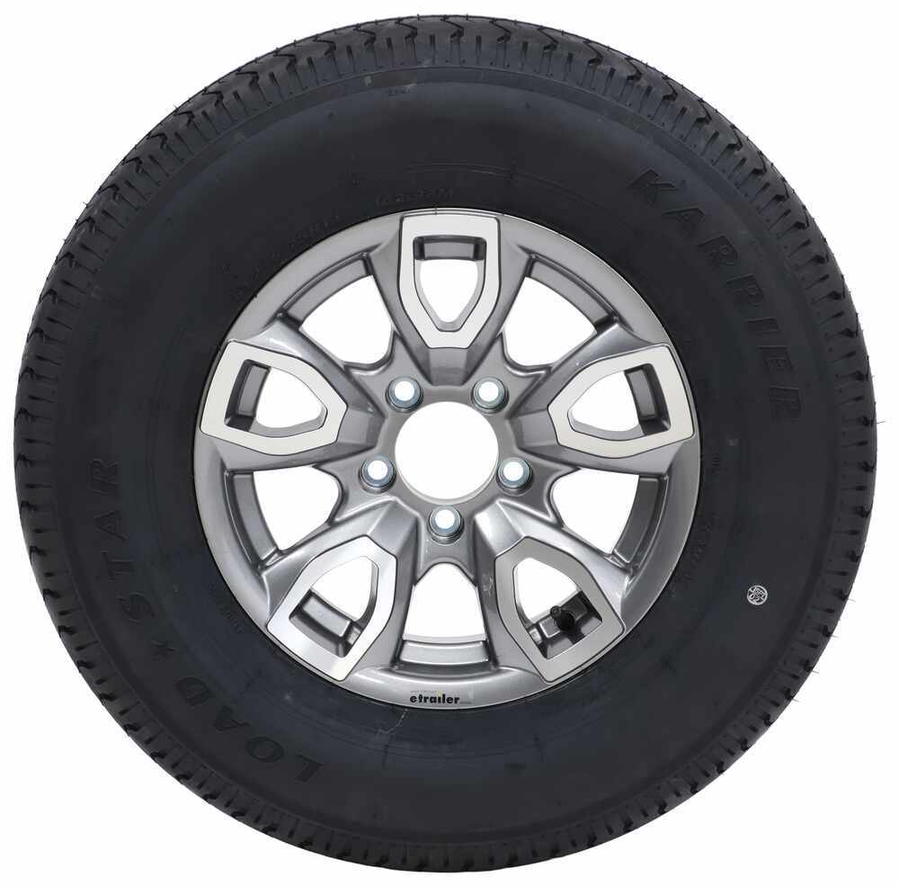 Karrier ST215/75R14 Radial Trailer Tire with 14" Aluminum Wheel 5 on