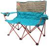 loveseats adjustable arm rests carry wrap with handles cup holders mesh panels kelty loveseat camp chair - 19 inch tall seat teal and brown