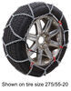 tire chains on road or off konig - diamond pattern square link assisted tensioning 1 pair