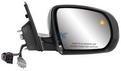 K-Source Replacement Side Mirror - Electric/Heat w BSDS - Textured Black - Passenger Side