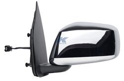 K-Source Replacement Side Mirror - Electric - Black/Chrome - Driver Side