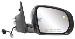 K-Source Replacement Side Mirror - Electric/Heat w Signal, BSDS - Black - Passenger Side