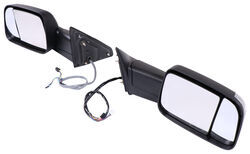 K-Source Custom Flip Out Towing Mirrors - Electric/Heat w LED Signal, Lamp - Black - Pair - KS58BV