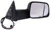 full replacement mirror turn signal/puddle lamp k-source custom flip out towing - electric/heat w led signal black passenger