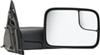 full replacement mirror non-heated k-source custom flip out towing - manual textured black passenger side