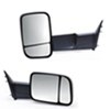 full replacement mirror non-heated k-source custom flip out towing mirrors - manual textured black pair