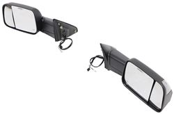 K-Source Custom Flip Out Towing Mirrors - Electric/Heat w Signal, Lamp - Textured Black - Pair - KS60195-96C