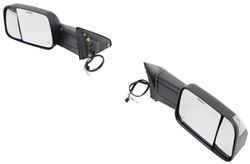 K-Source Custom Flip Out Towing Mirrors - Electric/Heat w Signal, Lamp - Textured Black - Pair      