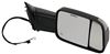 full replacement mirror turn signal/puddle lamp k-source custom flip out towing - electric/heat w signal textured black passenger