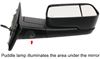 full replacement mirror electric k-source custom flip out towing - electric/heat w signal lamp textured black passenger