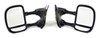 non-heated k-source custom extendable towing mirrors - manual black pair