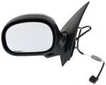 K-Source Replacement Side Mirror - Electric - Black/Chrome - Driver Side                            