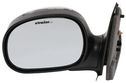 K-Source Replacement Side Mirror - Manual - Black/Chrome - Driver Side                              