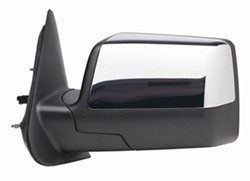 K-Source Replacement Side Mirror - Electric - Textured Black/Chrome - Driver Side                   